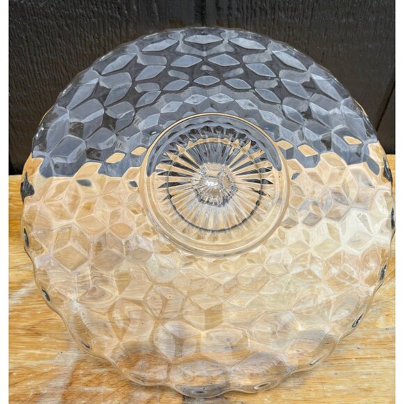 Vintage Round Fostoria American Dessert Server, Center handle Clear Glass Cube - Picture 5 of 5